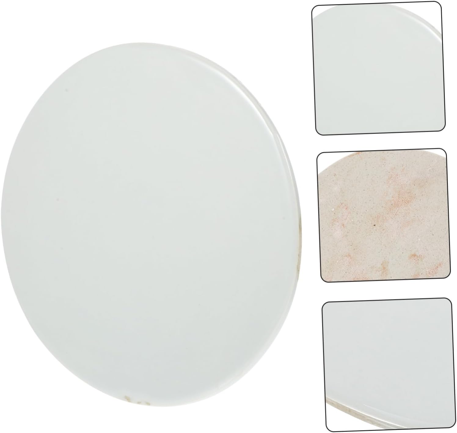 Gadpiparty Blank Round Ceramic Painting Chip for DIY Art Projects Hand-Painted Ceramic Plate for Crafts for Home Decor Creative Supplies