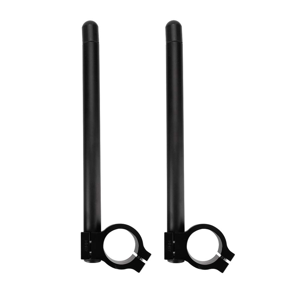 Guidon de Moto Réglable CNC séparé pour Fourches de 41 Mm, Clamp/Holder de qualité Supérieure sur Guidon pour Motocyclistes, Métal Noir, 2 Paires Universelles