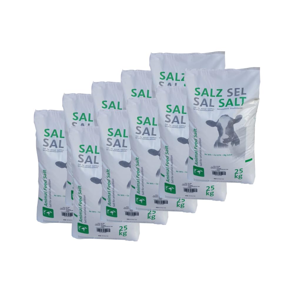 K+S Esco Viehsalz fein 10x25kg Rinder Pferde Schafe Ziegen Wild Salz Streusalz