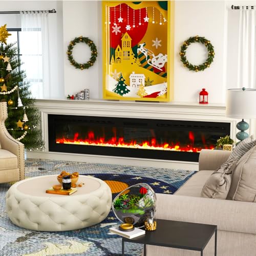 ROCSUMOO Electric Fireplace in Room