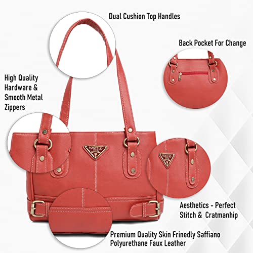 Image of Fostelo Women's Nightingale Satchel Tote Handbag for Women | Ladies Purse | Stylish Shoulder Bag | Gift For Women
