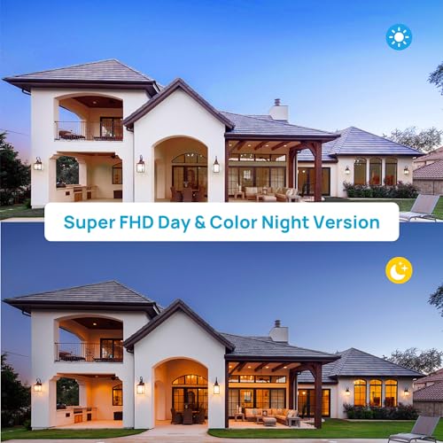 Solar-Security-Camera-Outdoor-Wireless-24GHz-WiFi-Cameras-for-Home-Surveillance-with-Fixed-Solar-Panel-Battery-Powered-360PTZ-PIR-Motion-Detection-2K-Color-Night-Vision-2-Pack