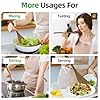 Ecavria 2PCS Wooden Spatula, 12.8IN Wooden Flat Frying Spatulas, Long Handle Wood Turner for Non-Stick Cookware, Natural Wood Cooking Utensils, Healthy, Sturdy & Heat-Resistant #2