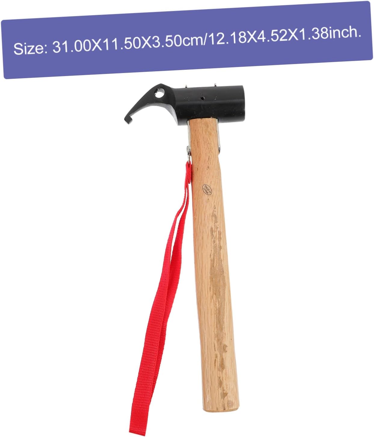 Camping Hammer Peg Kit with Steel Head and Wooden Handle, Tent Fixing Tool Set for Outdoor Ground Nails, Multipurpose Camping Mallet for Hiking and Tent Stakes Installation