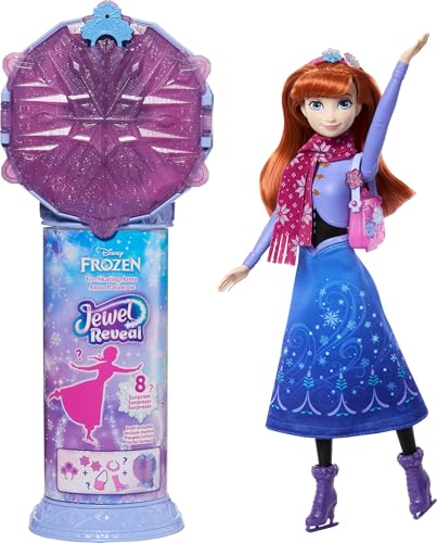 Disney Frozen Disney La Reine des Neiges Poupée Jewel Reveal Anna Reine du Patinage - vue 2