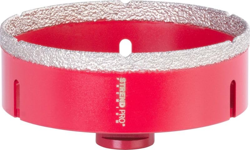 STREND PRO Corona Diamantada de 125 mm para Cajas Eléctricas y Azulejos | Rosca M14 para Amoladora Angular | Broca para Gres, Cerámica, Granito, Mármol y Vidrio | Corte Rápido y Limpio