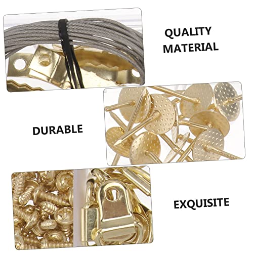 Image of 1Set Photo Frame Hanging Hook Kit Versatile Hardware Accessories for Indoor Outdoor Use Includes Hook Models Supplementary Screws for Home Office School Decor