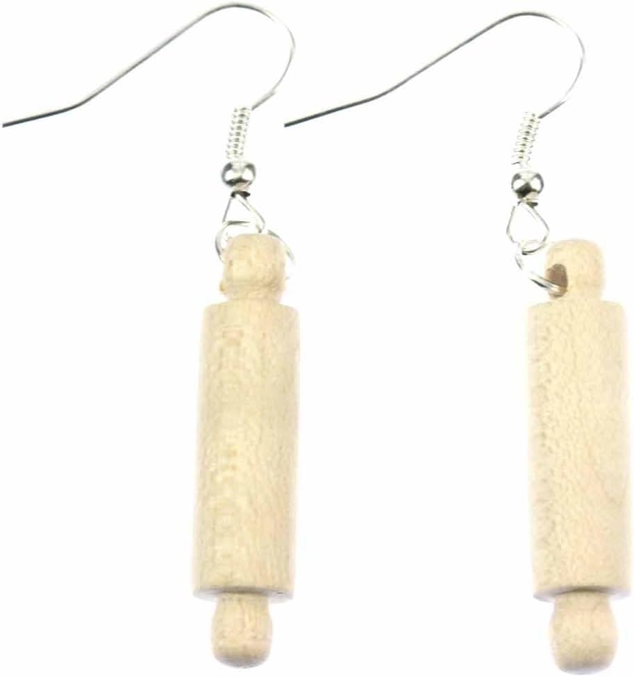 Rolling Pin Earrings Miniblings Cooking Kitchen Baking Christmas
