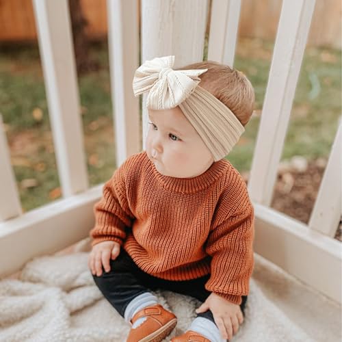 Jesries Baby Headbands and Bows, Handmade Stretchy Nylon Hairbands Hair Bows - Girls Hair Accessories for Newborns, Infants, Toddlers4