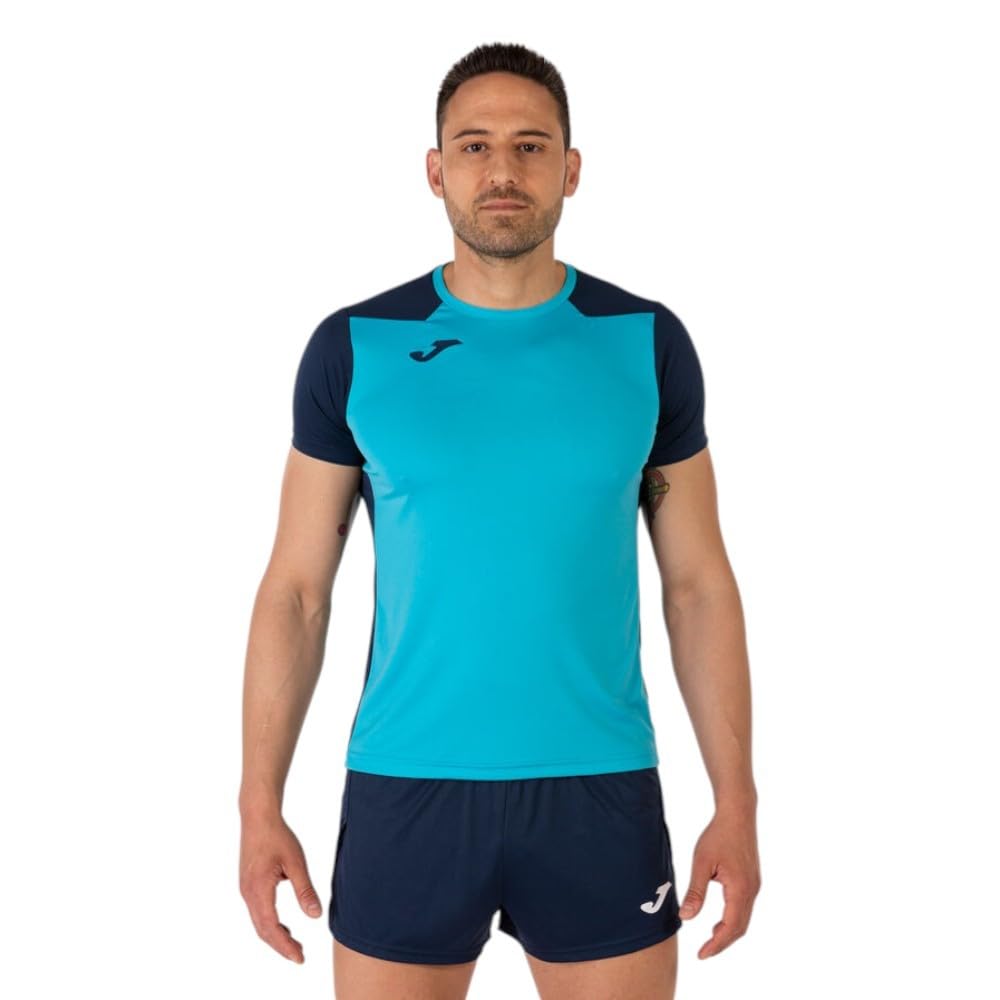 Joma Men's Record II T-Shirt, Neon Turquoise, S