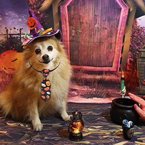 Set 32 piezas lazos y corbatas para mascotas Halloween miniatura 6