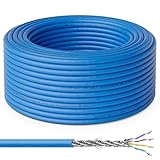 Performances : Câble d'installation CAT 8 offrant un débit jusqu'à 40 Gbit/s, une fréquence de 2 000 MHz et un calibre AWG22 pour une transmission haut débit stable dans les réseaux professionnels.