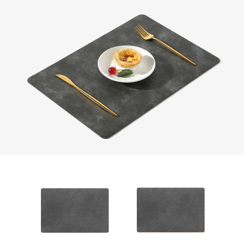Sets de table en cuir synthétique pour cuisine et repas conviviaux en famille