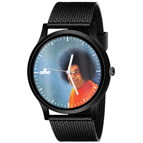 AROA Watch New Watch for Sathya Sai Baba in Painting Model : 629 Black Metal Type Analog Black Strap Watch Blue Dial for Men Stylish Watch for Boys (B0C6HV7XZG) Amazon Price History, Amazon Price Tracker