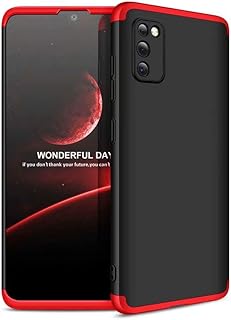 FHXD Compatible with Samsung Galaxy A41 Case Shockproof 360° Protective Cover [Screen Protector] Ultra Thin Anti Scratch 3 in 1 Protective Case-Red Black