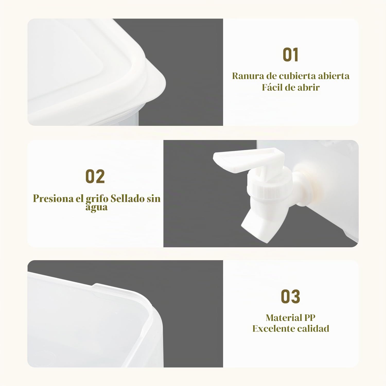 Dispensador de bebidas de 5 litros con grifo, dispensador de bebidas de jugo de agua para refrigerador con filtro y fecha de almacenamiento de registro, dispensadores de bebidas heladas para