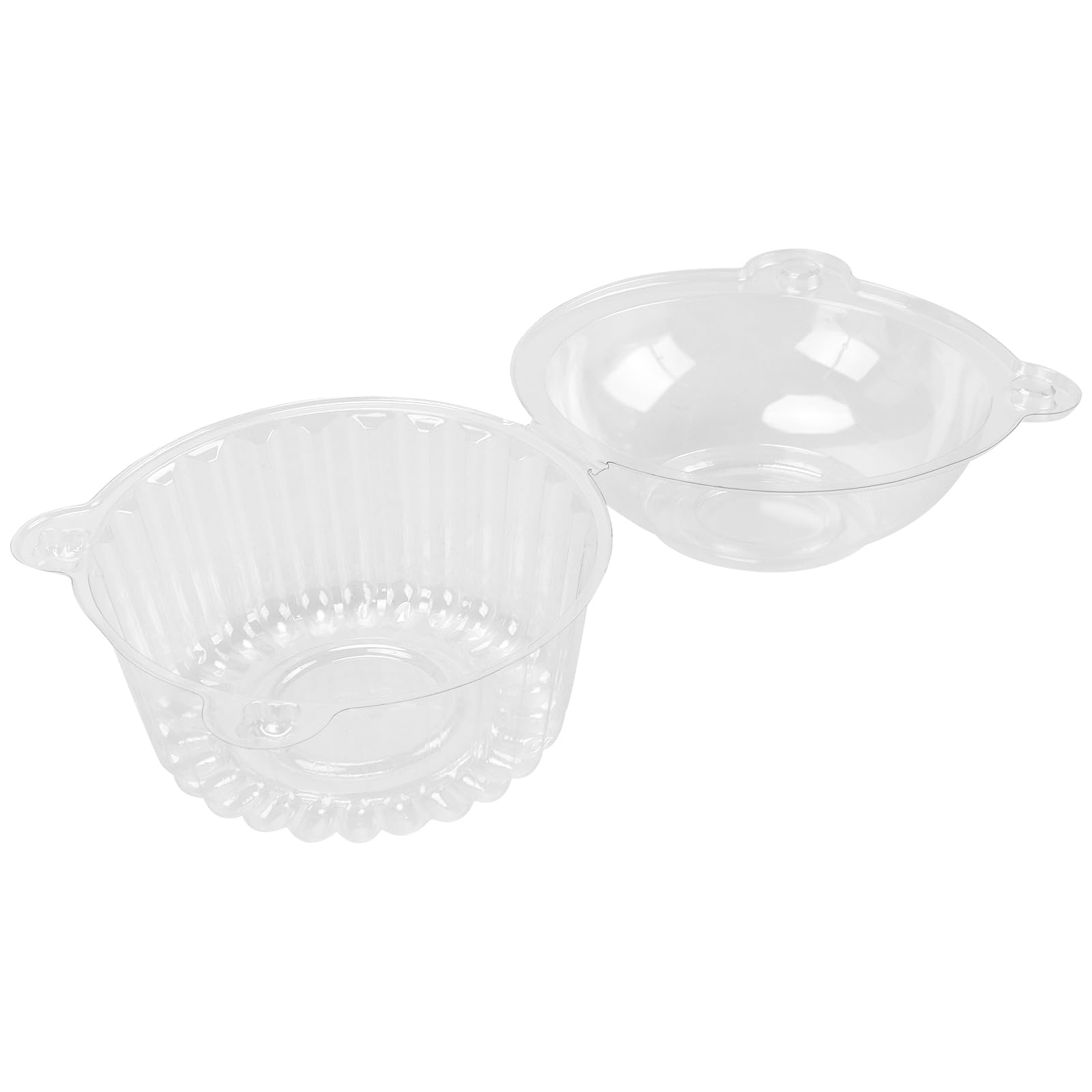 200 sztuk przezroczystych pude?ek na babeczki 11,2 x 8,5 cm, pojedyncze pojemniki na babeczki i wypieki