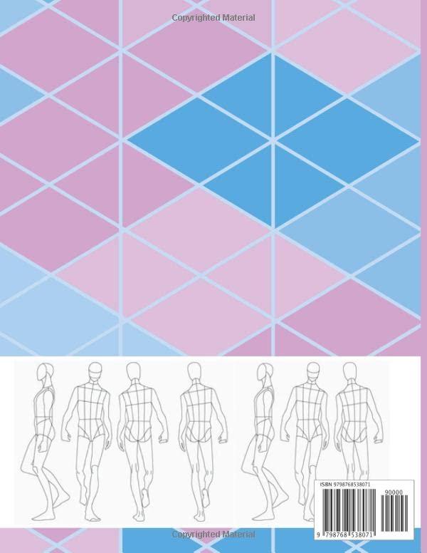 Fashion Sketch Book: Figure Templates For Kids Girls Teens Adults and Beginners Sketching Books Large 120 Pages image 3