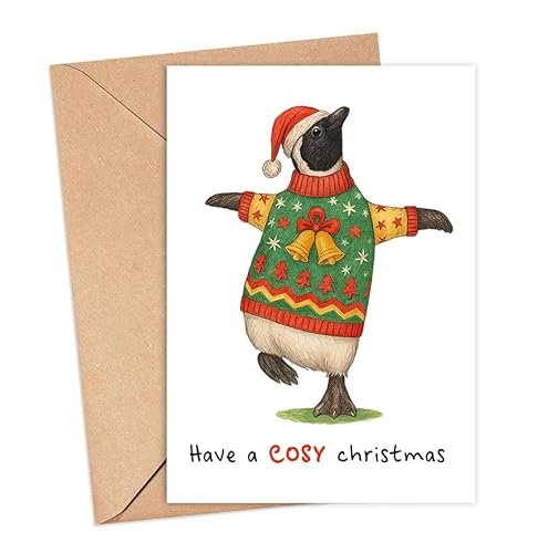 Have A Cosy Christmas Card - 킢yM̃zf[O[eBOJ[h - 炵Mtg - zCȃyM - ނւ̃j[NȃNX}XMtg - ޏ - FB - Ƒ - DƁB