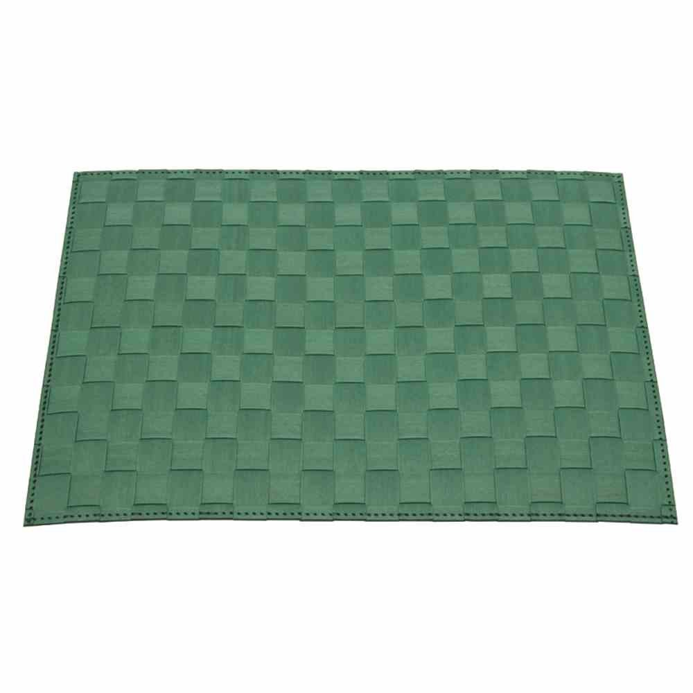 Saleen 01010164101 Placemats, Dishwasher Safe, Heat Resistant, Food Safe, Water Resistant-Old Green (Pack of 12)