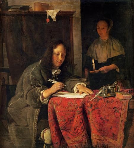 Art posters de Gabriel Metsu pour une décoration de bureau inspirante 60x90cm