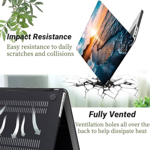 Funda MacBook Pro 15 rígida con protector teclado A1707 A1990 de plástico amanecer mar 5