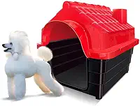 Casa Casinha Cachorro Plástica N3 Média Mecpet Cor:vermelho