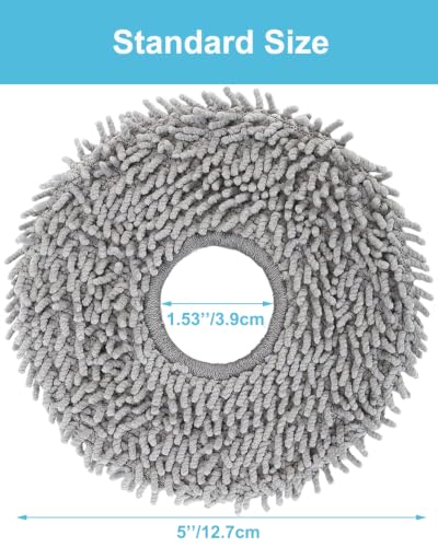 Image of 12 Pack Mop Pads for Ecovacs Deebot X1 /X2 /T10 /T20 /T30 /N30 /T50 Robot Vacuum | Washable Reusable High Density Microfiber Mopping Pads, Strong Absorption, Tool-Free Install, Durable Deep Cleaning Mop Cloth