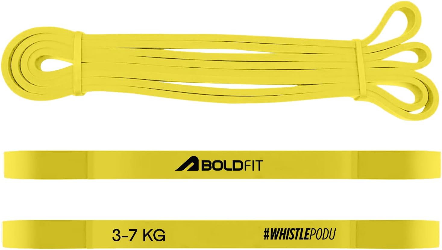 Chennai Super Kings CSK Official Merchandise Heavy Resistance Band for Workout Exercise & Stretching Pull Up Bands for Home, Gym Men & Women Resistance Bands Loop Bands Toning Bands Yellow (3-7 Kg)