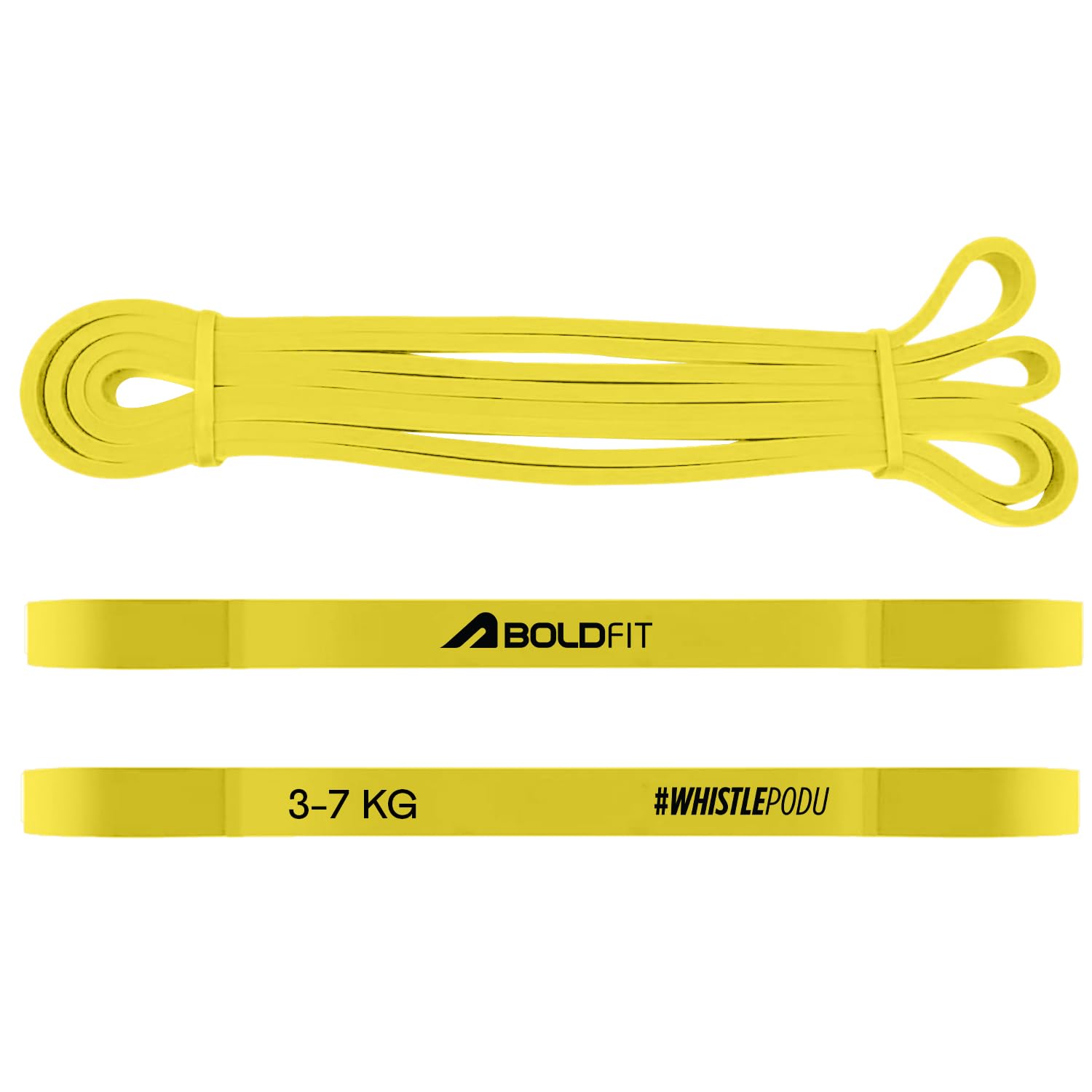 Chennai Super Kings CSK Official Merchandise Heavy Resistance Band for Workout Exercise & Stretching Pull Up Bands for Home, Gym Men & Women Resistance Bands Loop Bands Toning Bands Yellow (3-7 Kg)