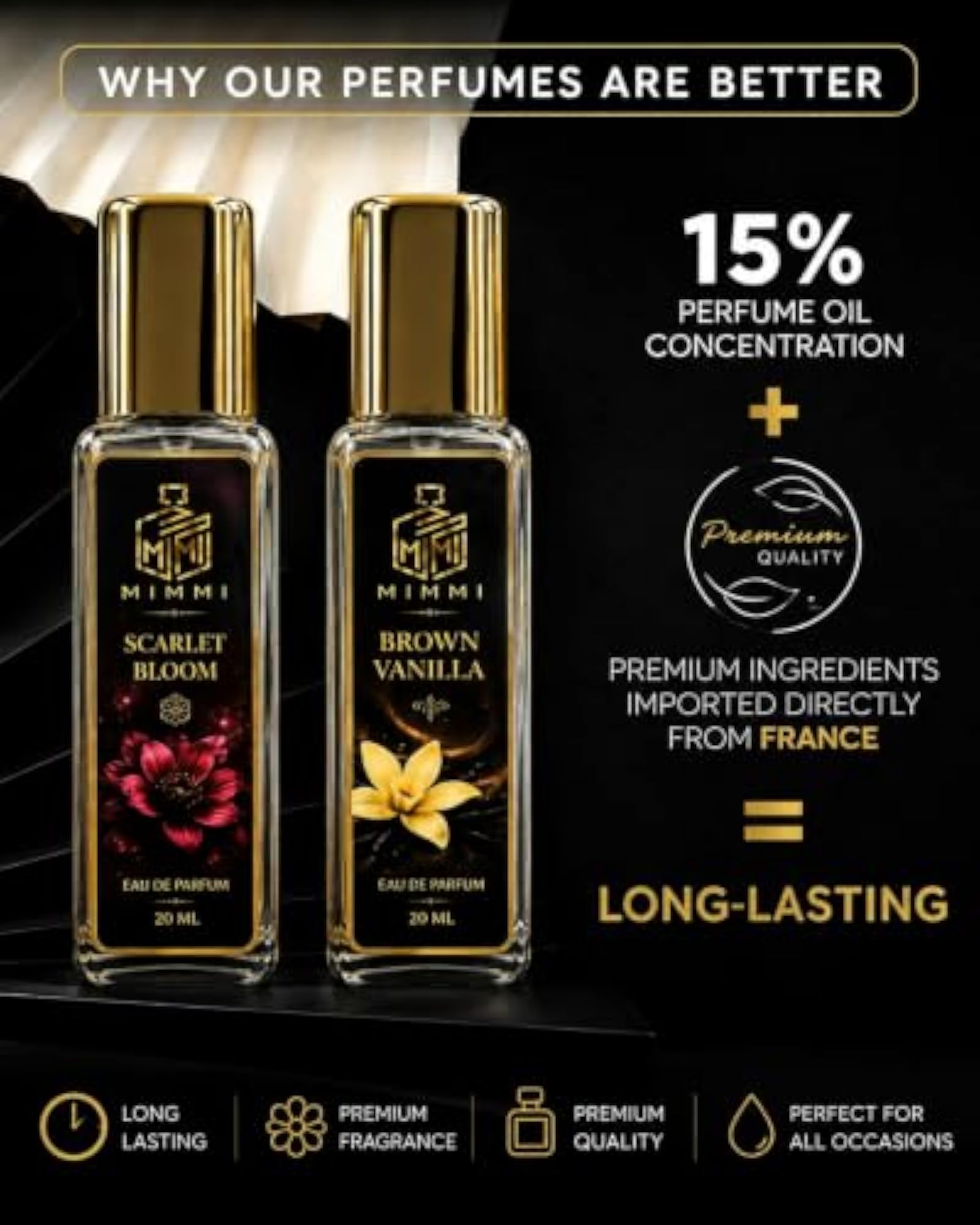 Mimmi Scarlet Bloom & Brown Vanilla Eau de Parfum, Unisex