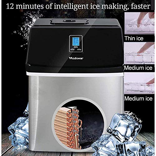 Máquina automática portátil de hielo, acero inoxidable, 25 kg/24h miniatura 2