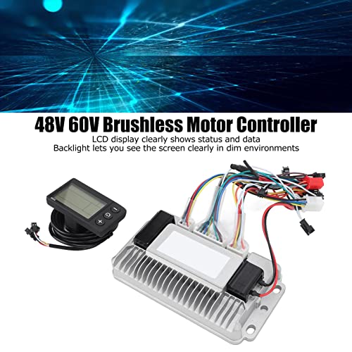 RiToEasysports Kit de controle sem escova para bicicleta elétrica de 48V 60V 1000W, 3 modos de contr