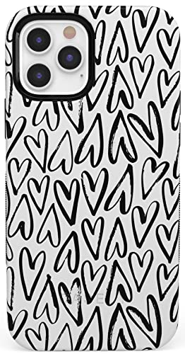 Casely iPhone 12/12 Pro Phone Case | Heart Throb | Endless Hearts Case 360 Degree Coverage for Your Phone | Precise Cutouts, 1mm Raised Lip Camera Protection | Bold