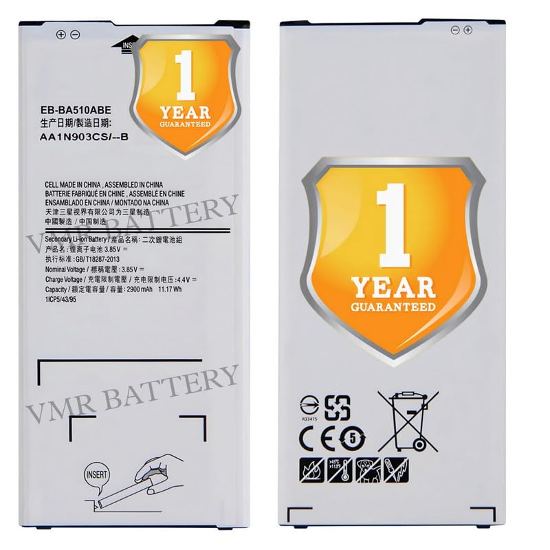 Image of Original EB-BA510ABE Battery Compatible for Samsung Galaxy A5 (2016) (SM-A510F) - (2900mAh) - 1 Year Warranty K7