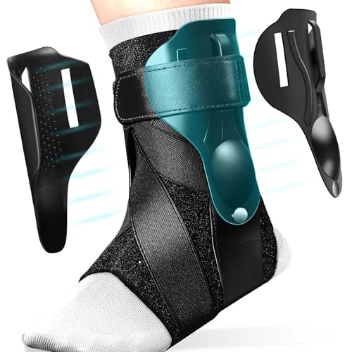 Cofvetia Tobillera para Esguince Adjustable, Estabilizadora de Tobillo con Refuerzo Lateral, Apto para Llevar con Zapato, Vendaje de la Articulación del Tobillo, para Lesiones Deportivas (Medium)