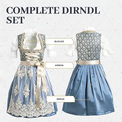 Disfraz Dirndl para Niñas Bavaria Trachten 6-8 Años miniatura 2
