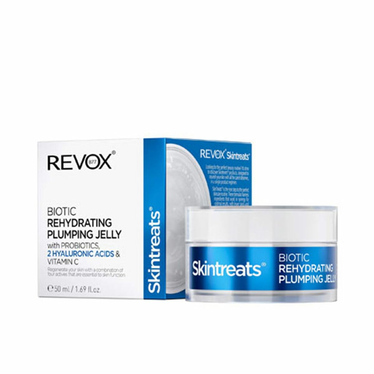 REVOX B77 - Skintreats Biotic Rehydrating Plumping Jelly, 50 ml, Facial Moisturizer and Wrinkle Filler, Deep Hydration, Improves Elasticity, Soothes and Smooths Skin