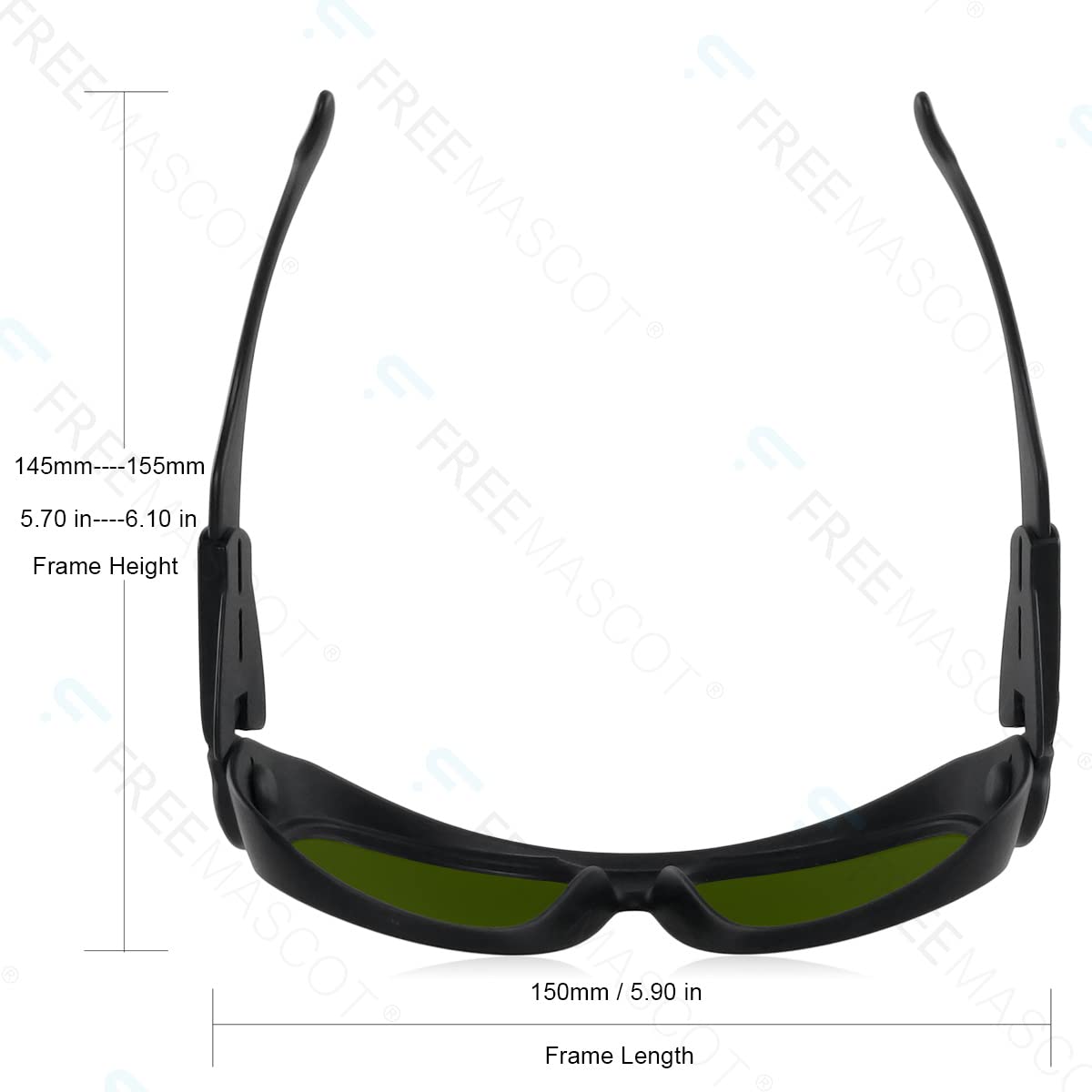 FREEMASCOT Professional 190nm-2000nm IPL Laser Safety Glasses for UV Protection, Laser Hair Removal, Beauty & Cosmetology Eye Protection