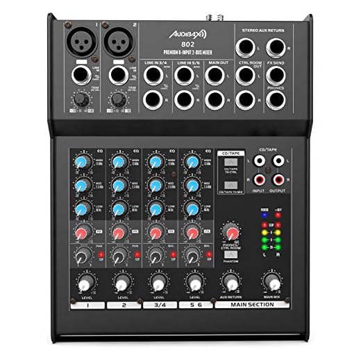 Audibax 802 Mesa Mezclas 6 Canales