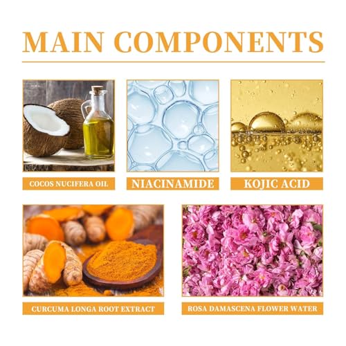 Yaper 2 Pcs Turmeric Foaming Face Wash,Deep Cleansing and Exfoliating Glow Wash Turmeric Facial Cleanser With Brush. - Image 8