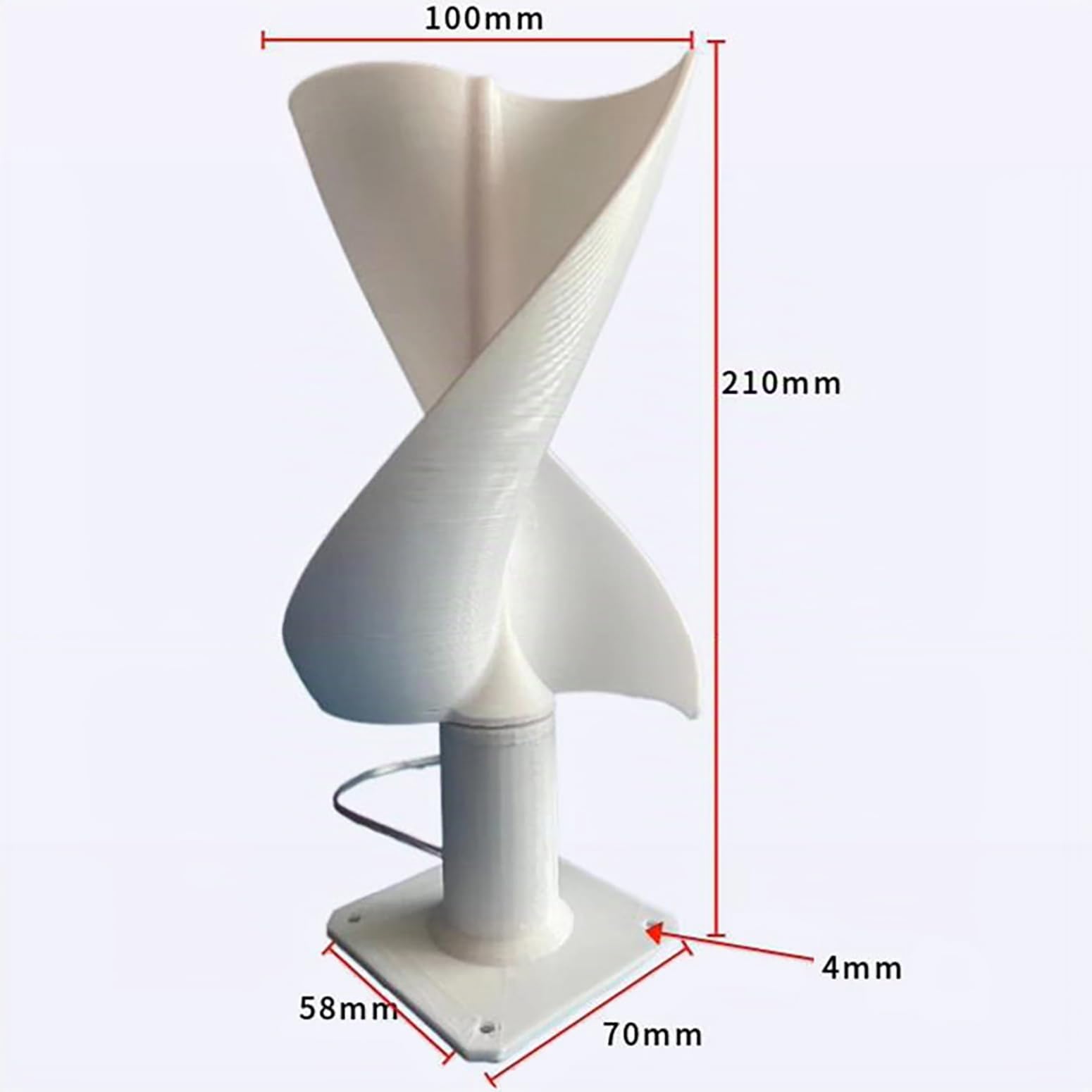 10W DIY Windgenerator Bausatz 12V Windräder Windturbine Kit Mit LED-Leuchten, Vertikalachsen-Windturbinen-Generator DIY-Windmühlenmodell Für Lehrvorträge, Inneneinrichtung,Weiß,10W