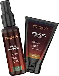 Kit Shaving Gel de Barbear Menthol Refrescante com Loção Pós Barba Hidratante Calmante Confortável