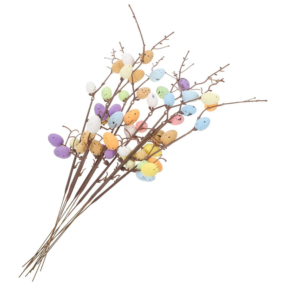 CTRLZS 10-Piece Easter Egg Branches, Easter Party Centerpieces, Artificial Plant Easter Eggs