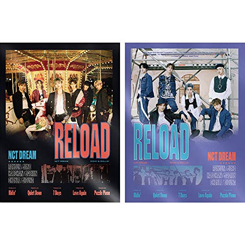NCT 127 Dream Reload Album (Ridin' Ver.+Rollin' Ver. Set) 2 CDs+2 Folding Posters On Pack+2 Booklets+2 Photocards+2 Circle Cards+(Extra 5 NCT Photocards)