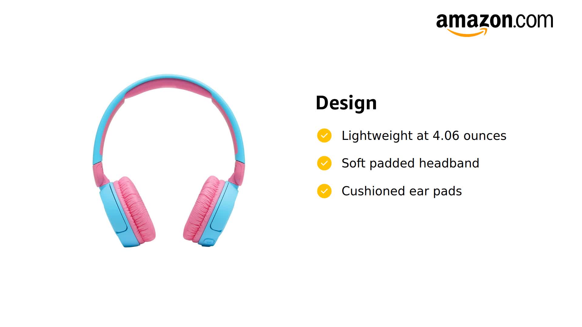 Amazon.com: JBL Jr310BT Kids Wireless On-Ear Headphones