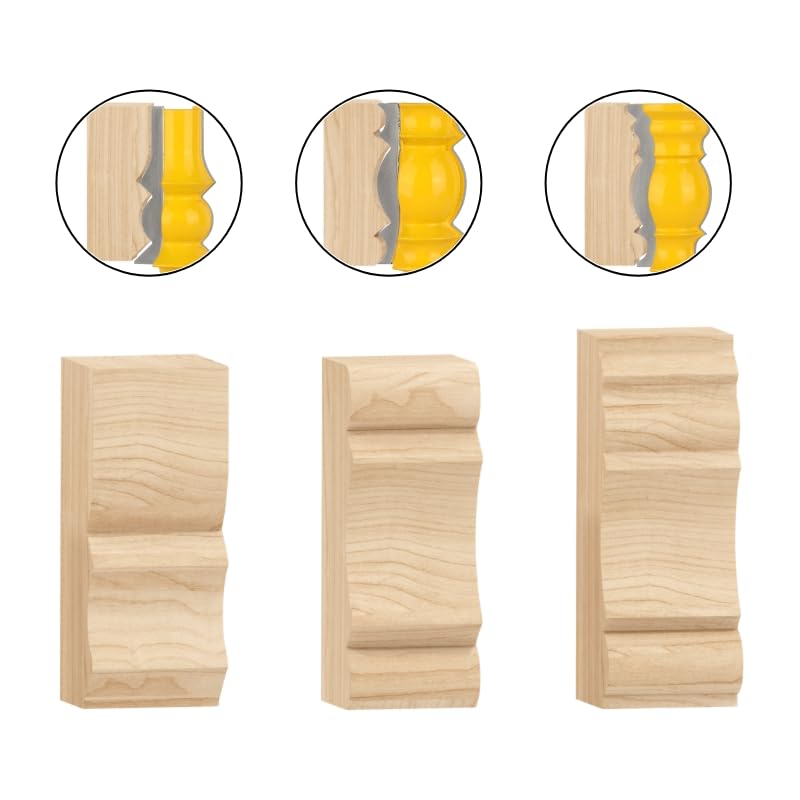 1-3 piezas de broca de moldura de corona, fresa for carpintería, fresa for madera, herramientas de corte de carburo(3pc33mm)