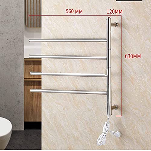 Sèche-serviettes électrique mural rotatif pour optimiser les petites salles de bain