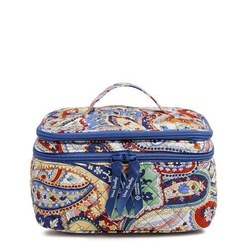 Recopilación y reviews de Puertas talladas - los más vendidos. 32 Vera Bradley Estuche organizador de maquillaje cosmético de algodón con brocha, cachemira de puerto, Paisley del puerto, Talla unica