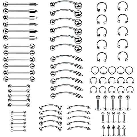 Conjunto de Piercing de Acero Inoxidable Comius Sharp 85 Piezas Cover